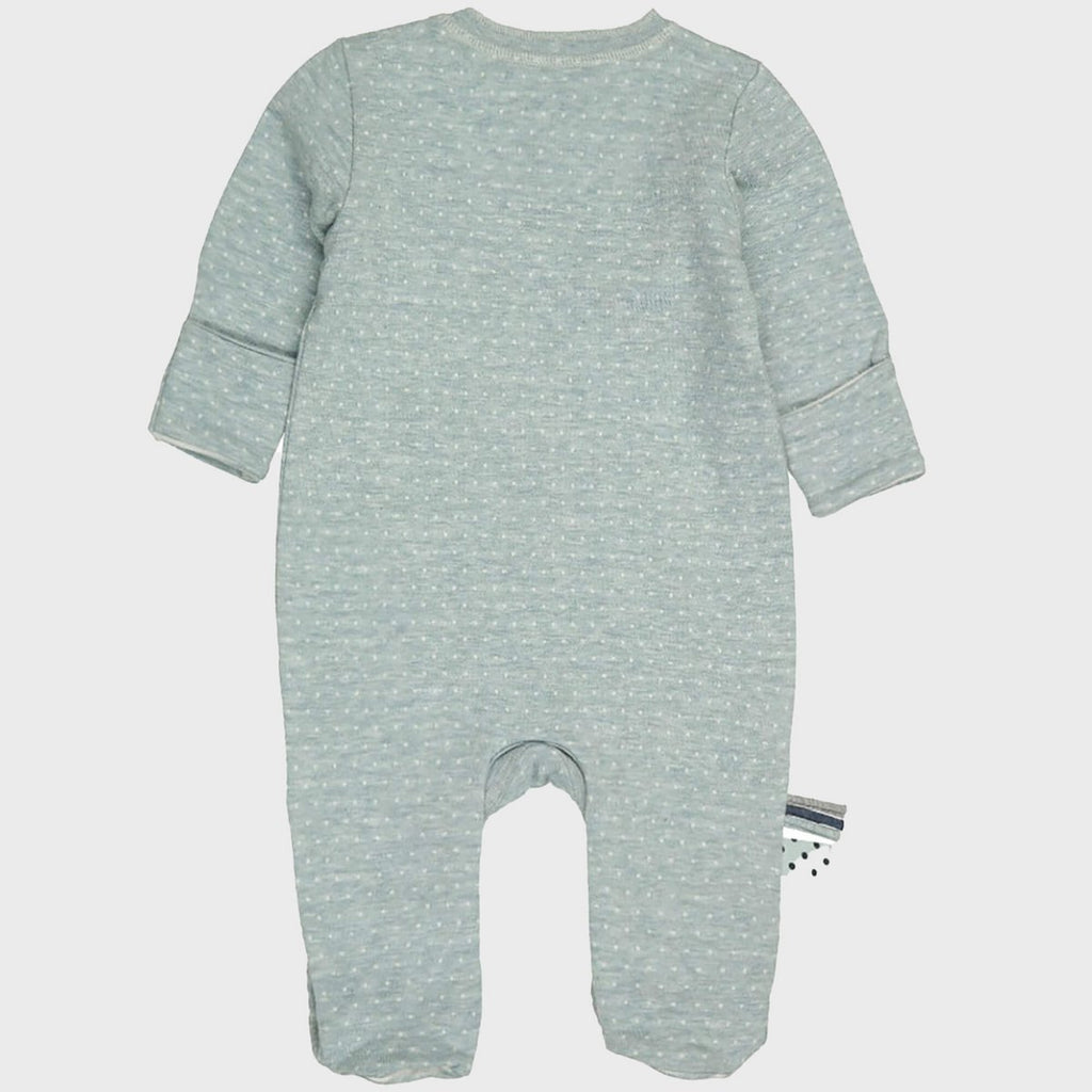 Pyjama Une-Pièce en Coton Bio – Aqua mélangé