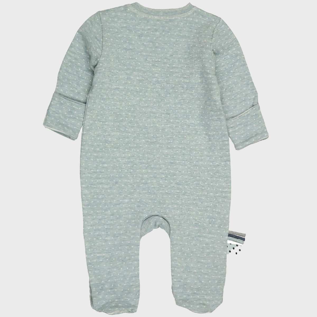 Pyjama Une-Pièce en Coton Bio – Aqua mélangé