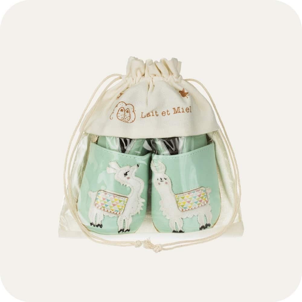 Chaussons bébé en cuir souple – Lamas