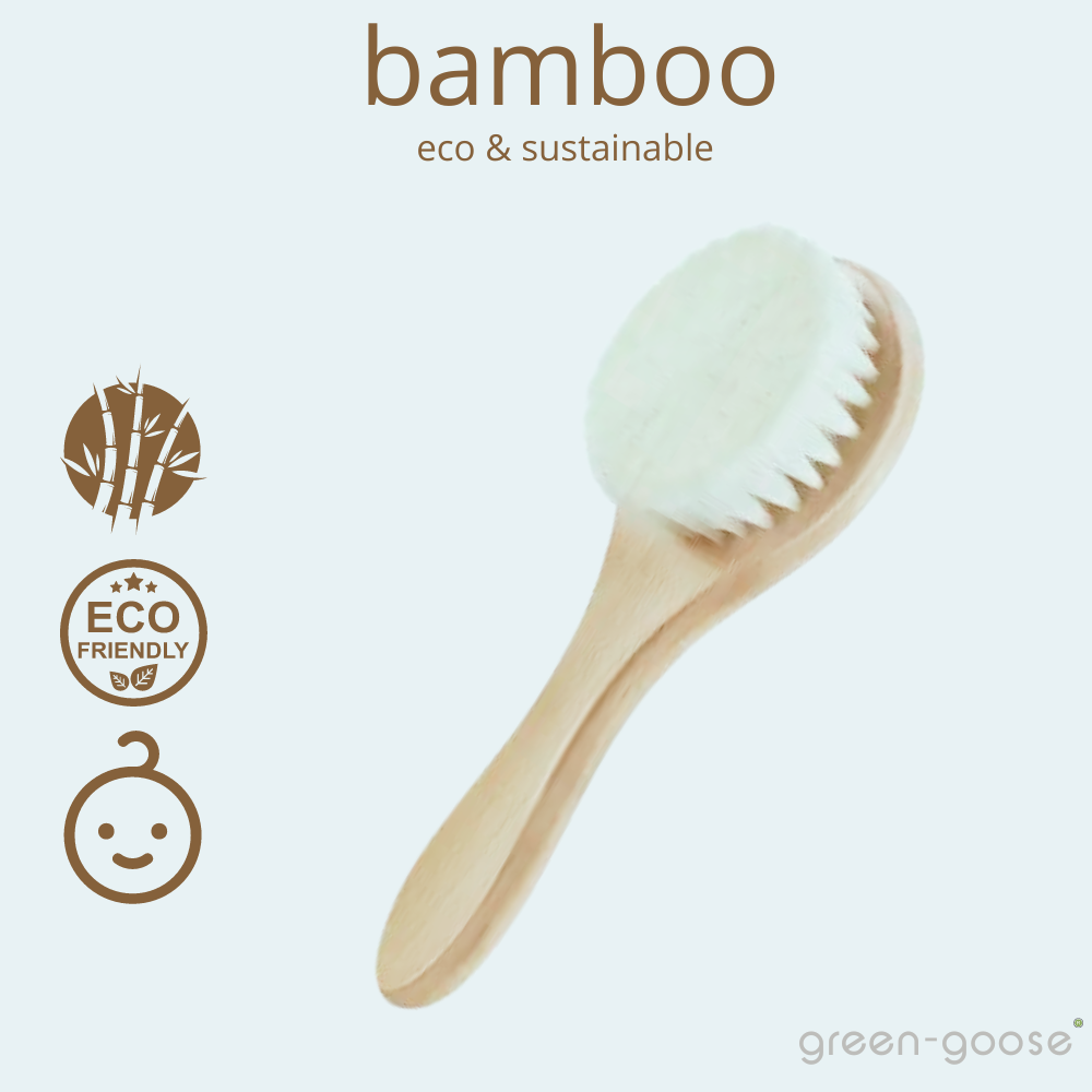 Brosse à cheveux en bambou – Poils ultra-doux pour bébé