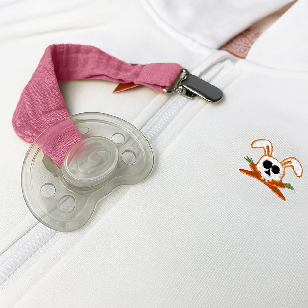 Attache-Tétine en Coton Bio – Teddy Rose