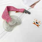 Attache-Tétine en Coton Bio – Teddy Rose