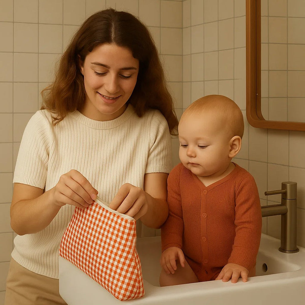 Trousse de Toilette en Coton Bio Vichy
