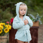 Peignoir en mousseline bio - Menthe