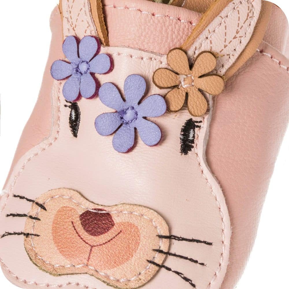 Chaussons bébé en cuir extra souple – Lapine