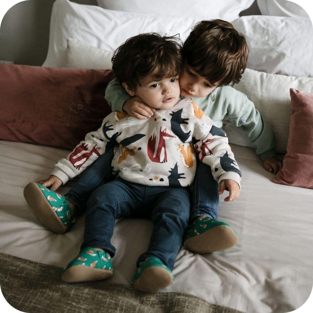 Chaussons bébé en coton – Goupil