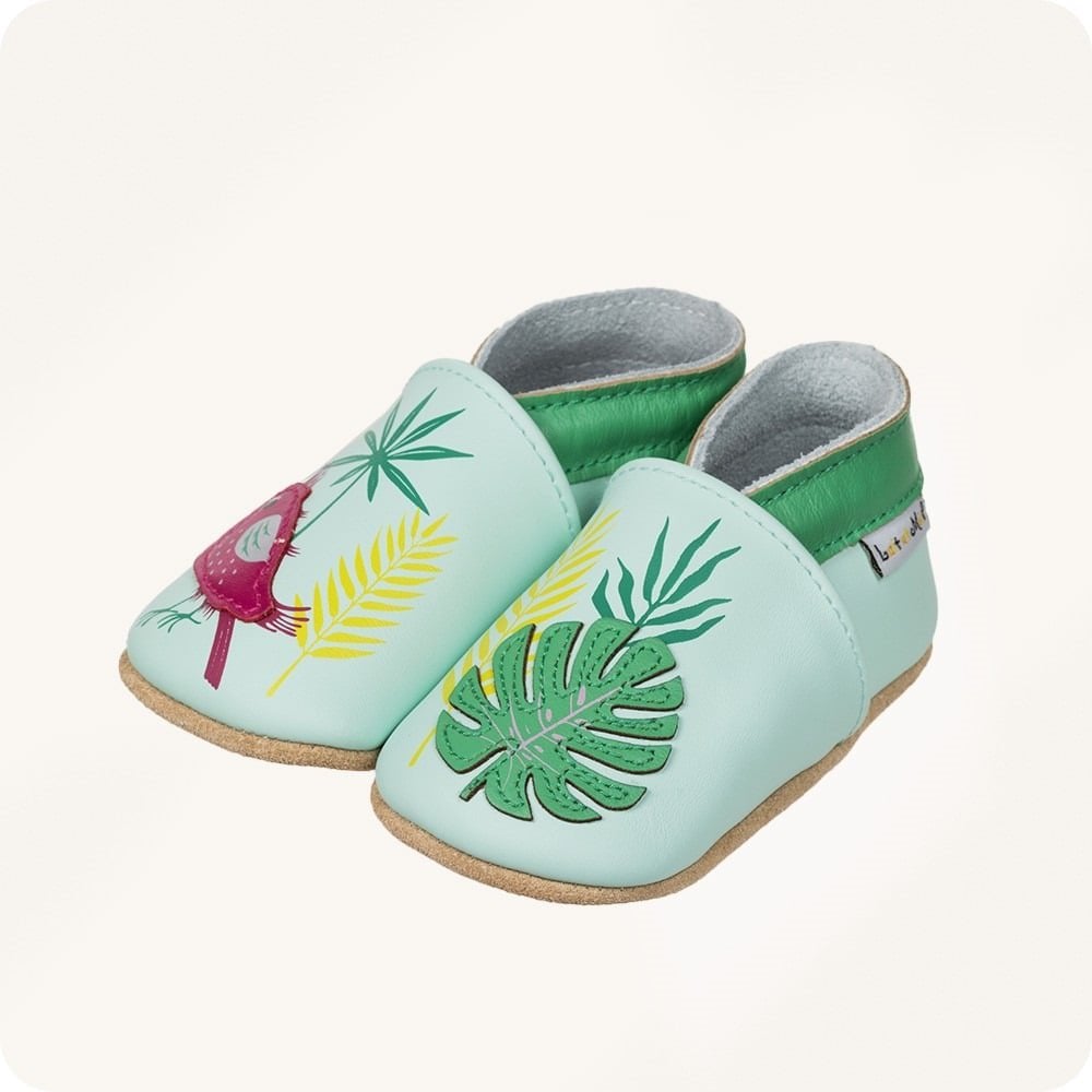Chaussons bébé en cuir souple – Cardinal Tropical