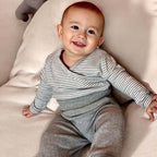 Pantalon Bébé en Coton Bio –Gris Mélangé