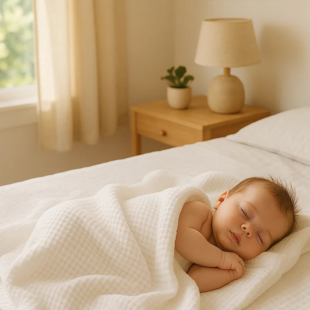 Couverture Nid d'Abeilles en Coton Bio Aiko