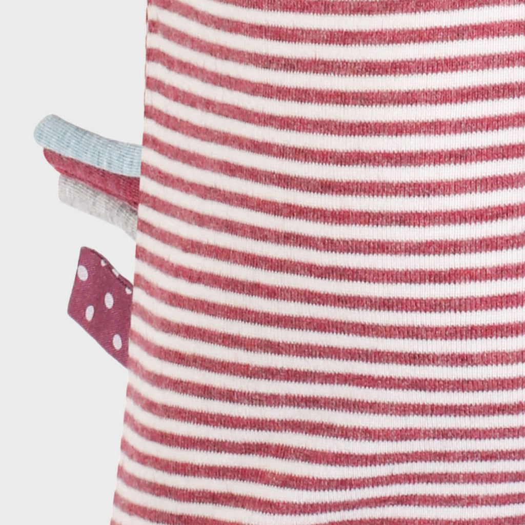 Body Bébé Bio à Manches Courtes – Bordeaux Rayé