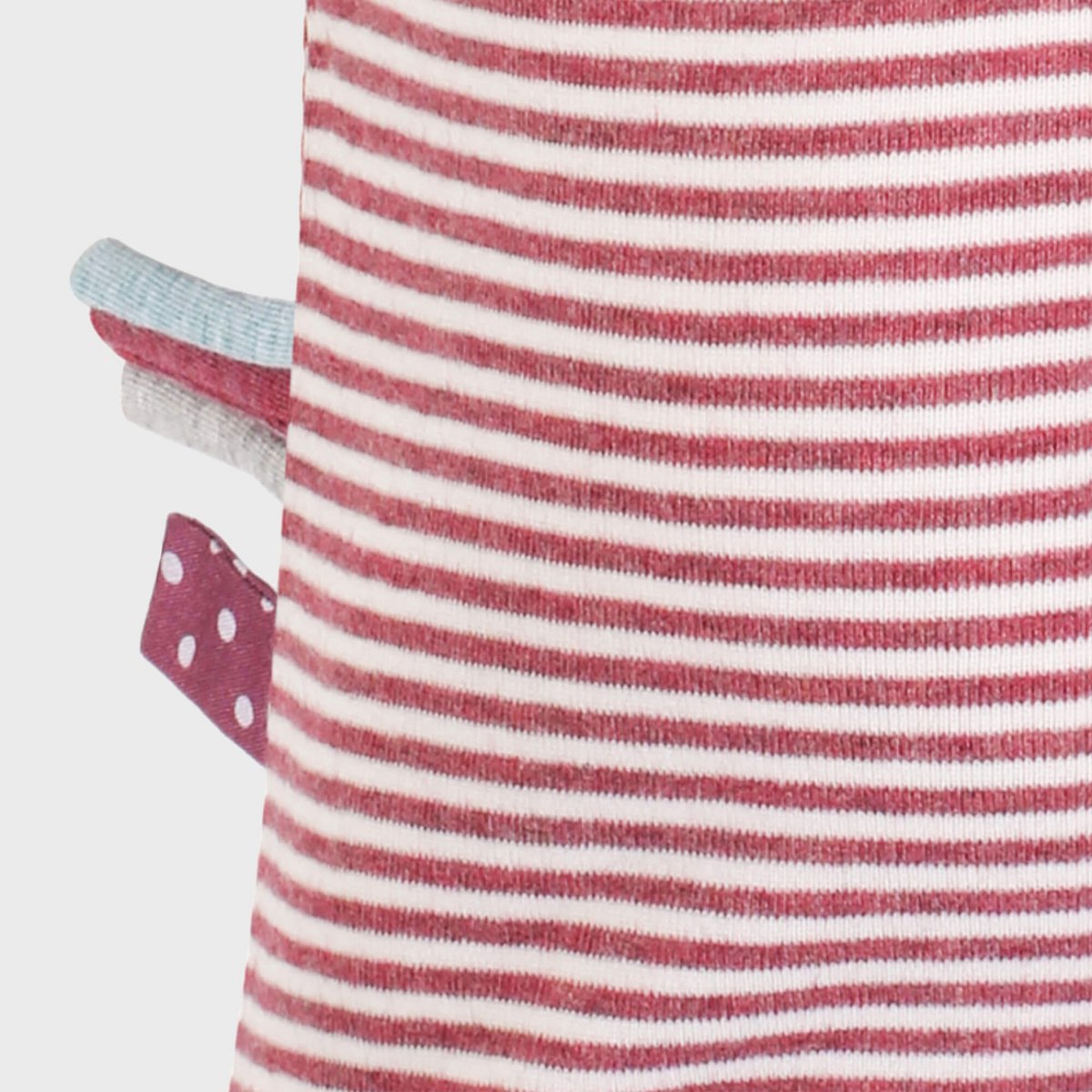 Body Bébé Bio à Manches Courtes – Bordeaux Rayé