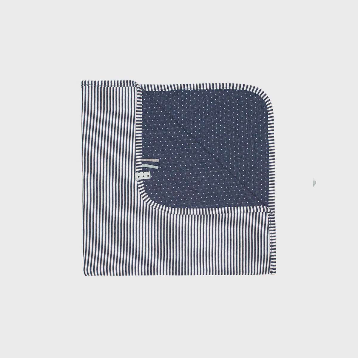 Couverture bébé en coton bio – Indigo