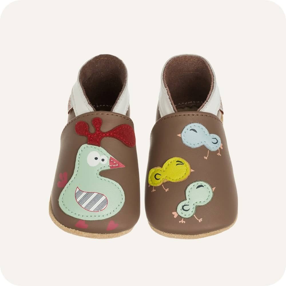 Chaussons bébé en cuir souple – Poulailler