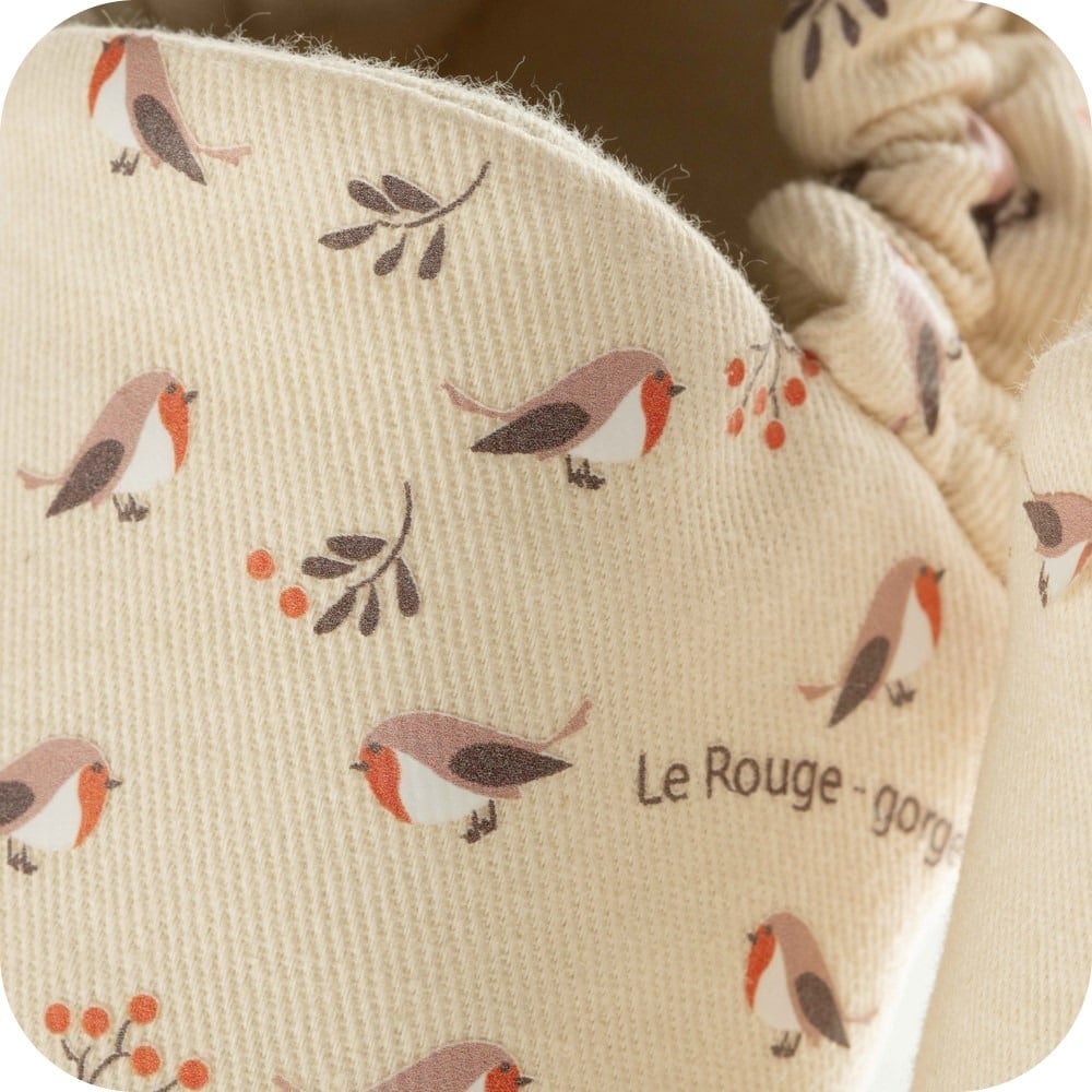 Chaussons bébé en coton – Rouge-Gorge