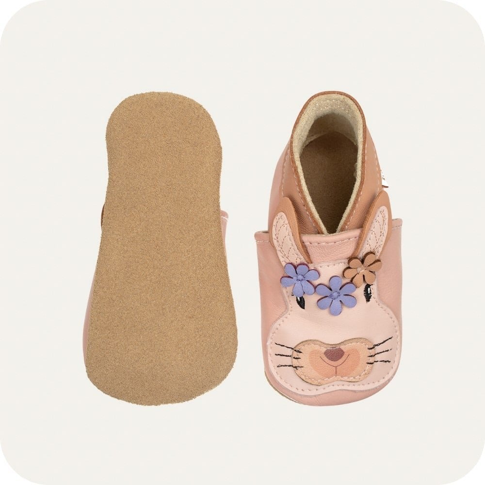 Chaussons bébé en cuir extra souple – Lapine