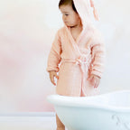 Peignoir en mousseline bio - Saumon