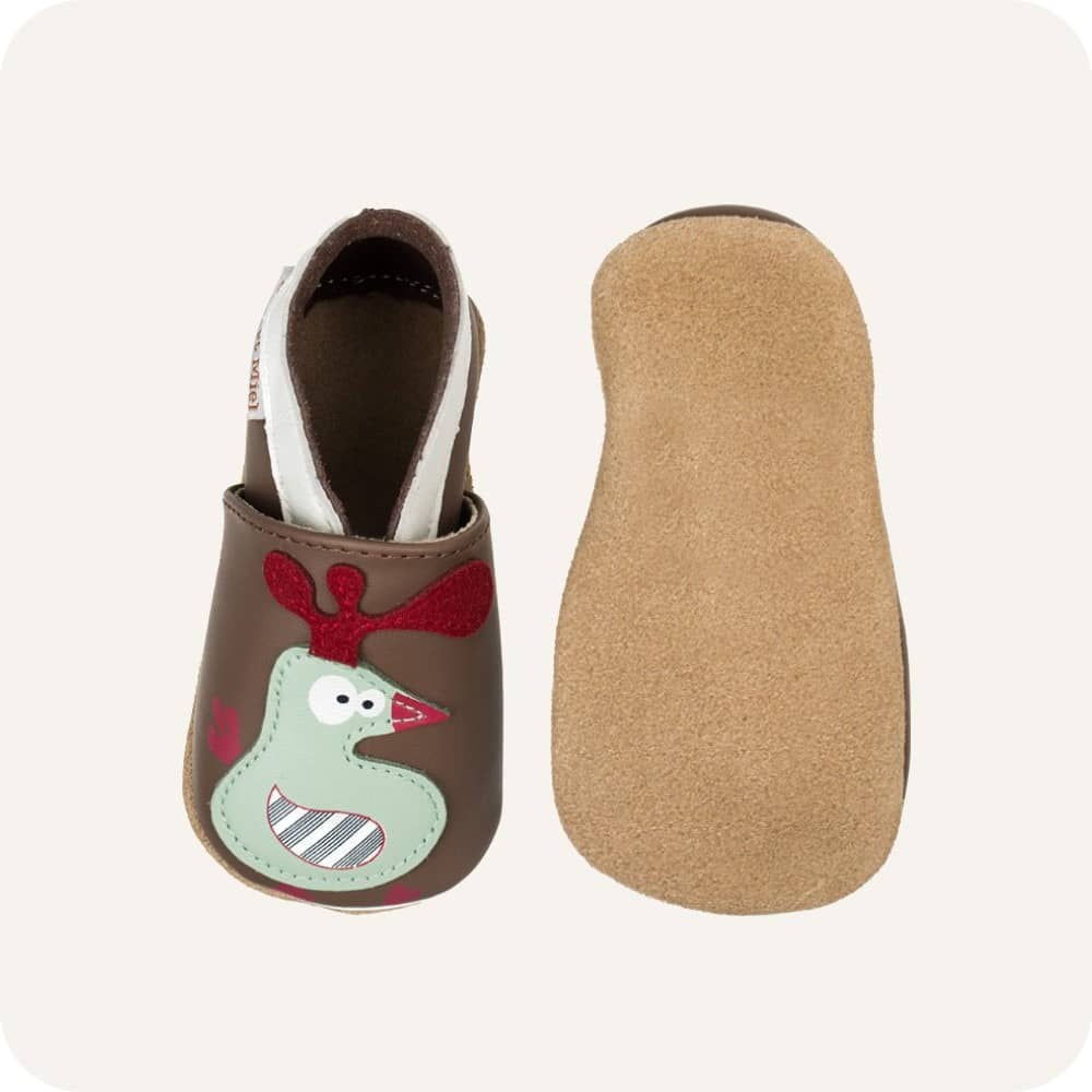 Chaussons bébé en cuir souple – Poulailler