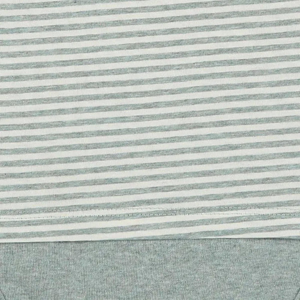 Body T-shirt Manches Longues en Coton Bio – Aqua Rayé