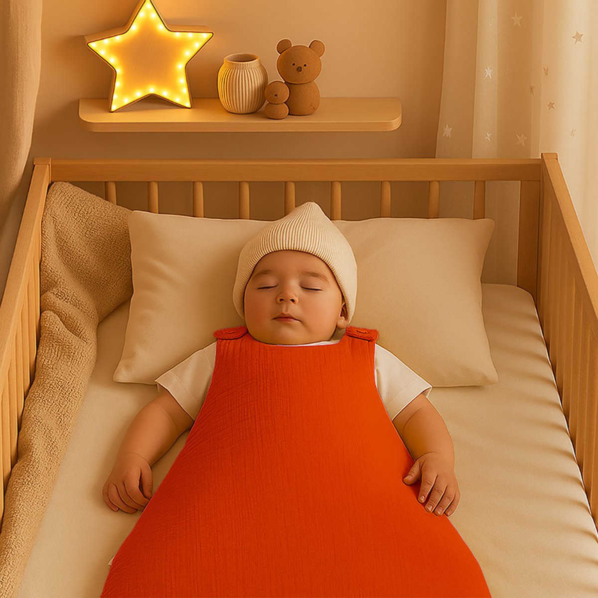 Gigoteuse Hiver en Coton Bio Fraise