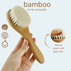 Brosse à cheveux en bambou – Poils ultra-doux pour bébé