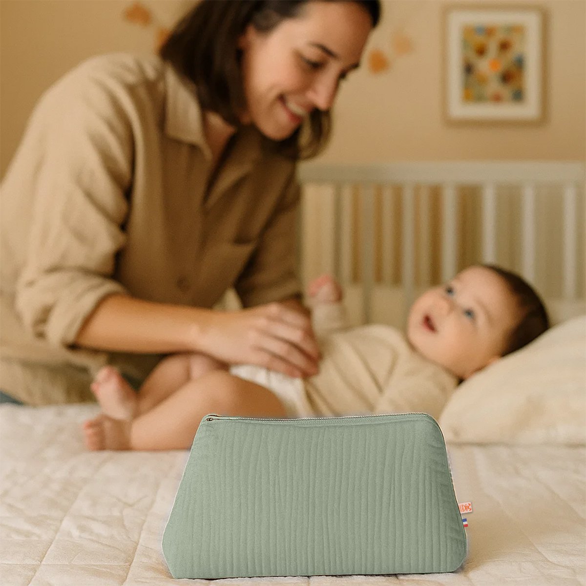 Trousse de Toilette en Coton Bio Vert