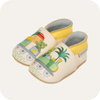 Chaussons bébé en cuir souple – Petit Train