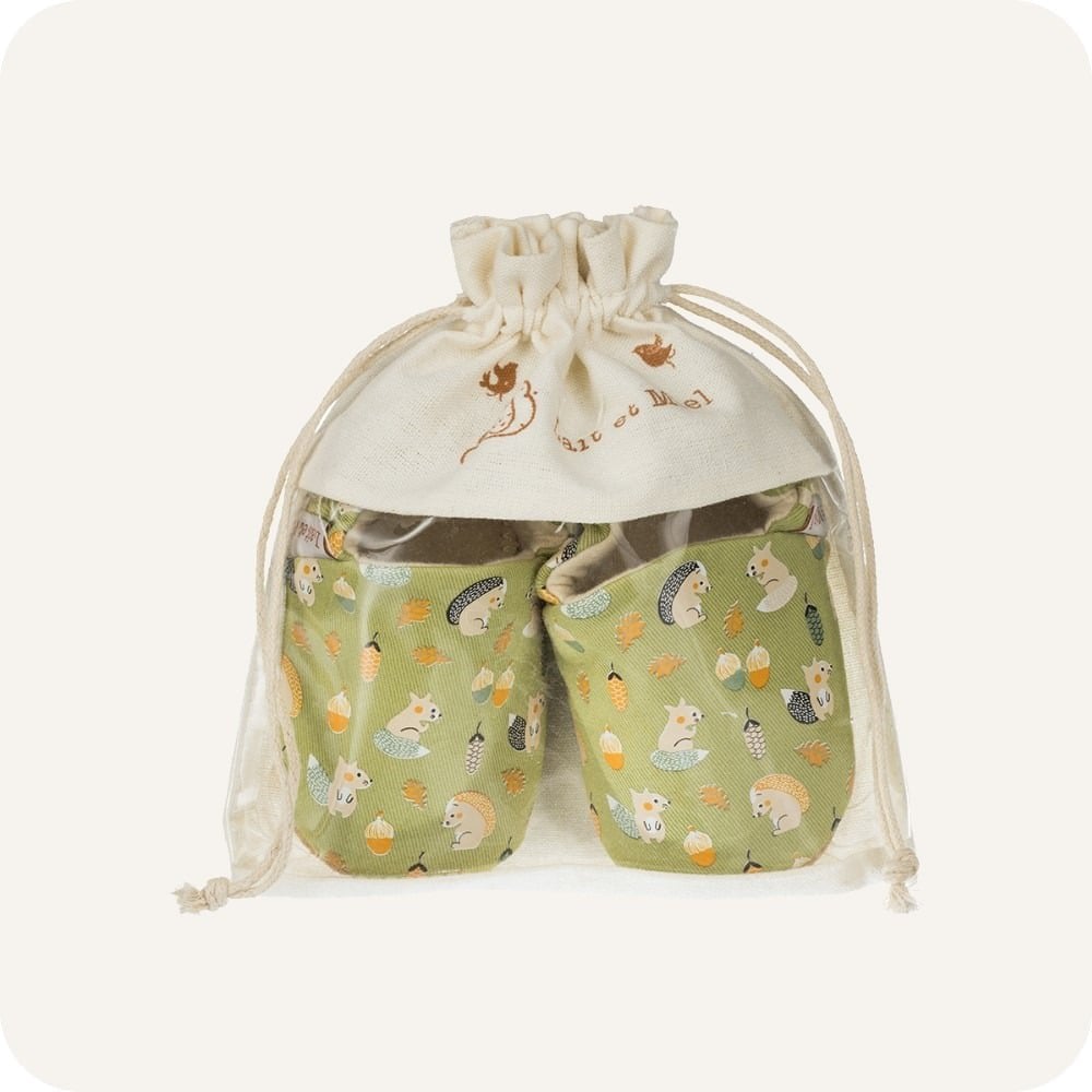 Chaussons bébé en coton – Petit-Gris