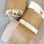 Lot de 2 langes en mousseline biologique - Acajou & Rose poudré