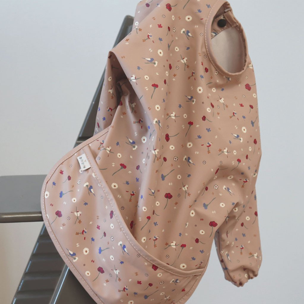 Bavoir Mija à manches longues – Oiseau