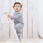 Pyjama Une-Pièce en Coton Bio - Gris mélangé