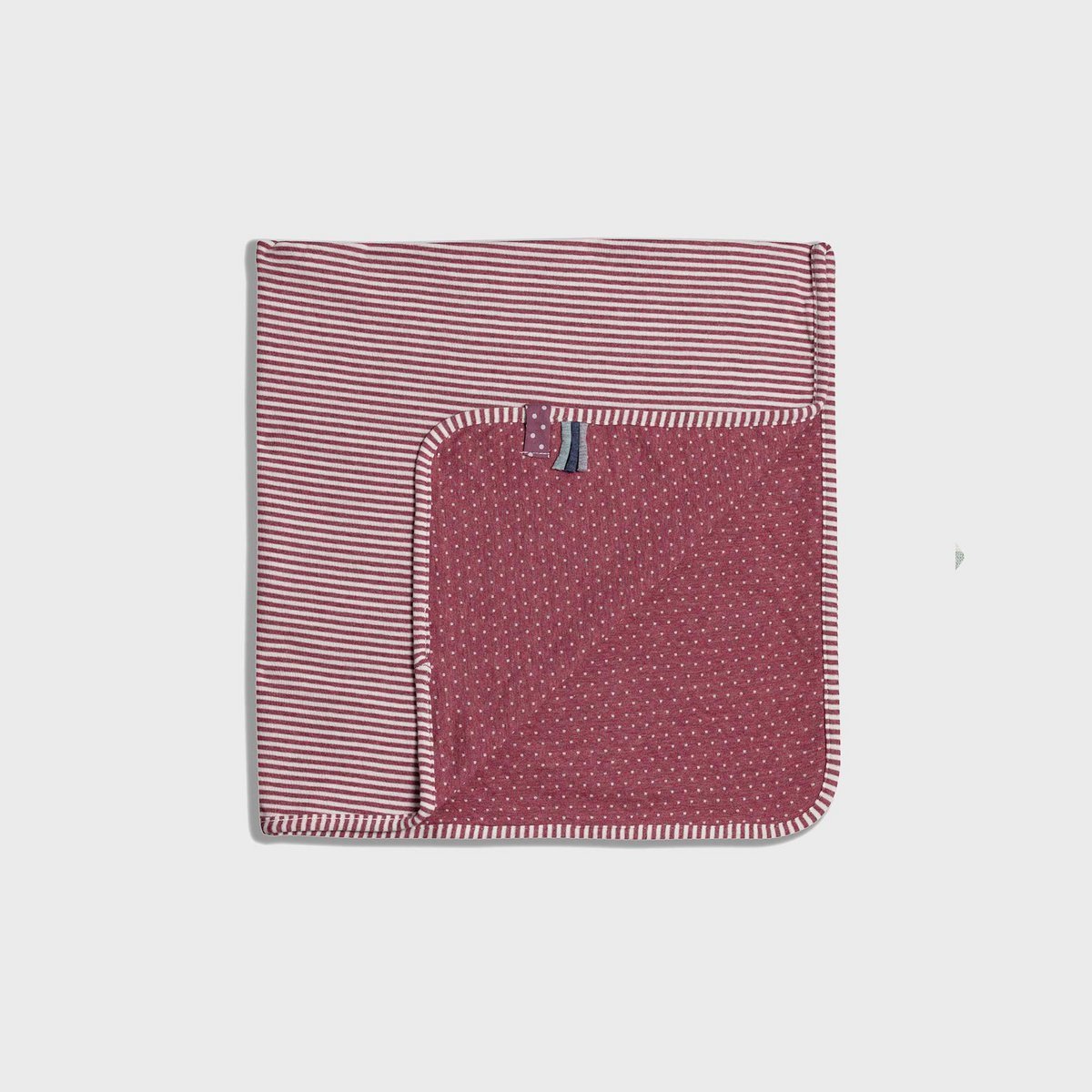 Couverture bébé en coton bio – Bordeaux