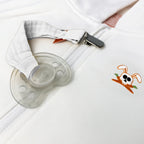Attache-Tétine en Coton Bio – Teddy Blanc