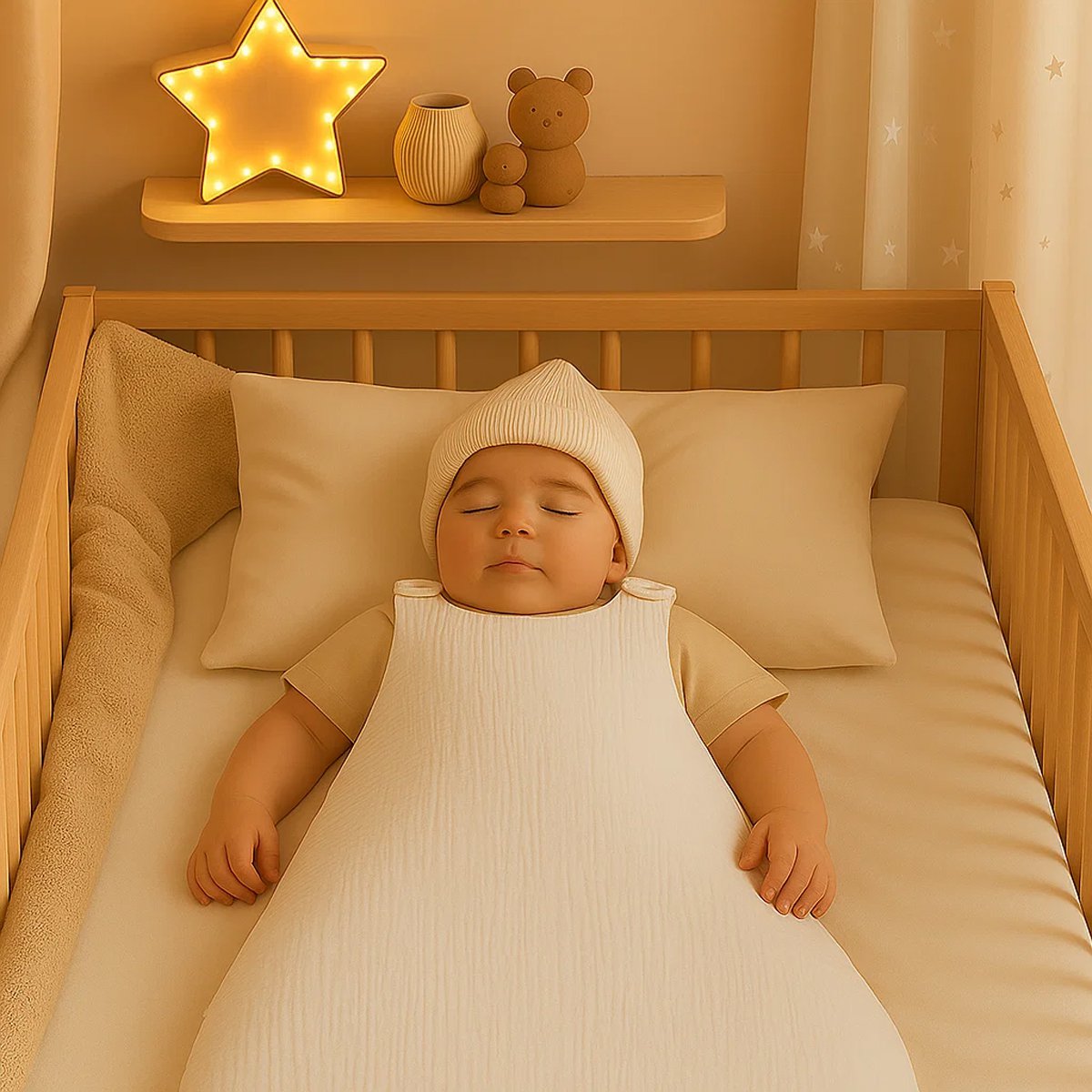 Gigoteuse Hiver en Coton Bio Blanc