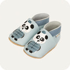 Chaussons bébé en cuir souple – Panda