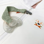 Attache-Tétine en Coton Bio – Teddy Vert