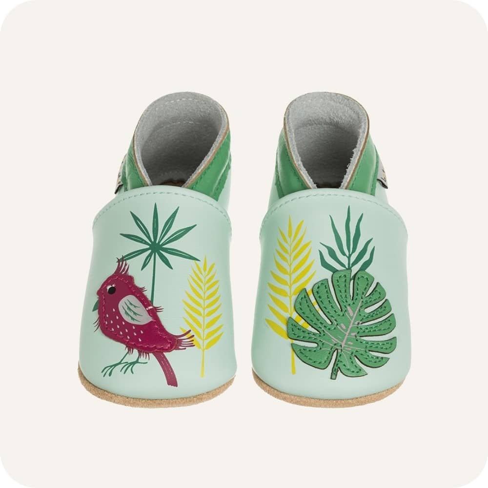 Chaussons bébé en cuir souple – Cardinal Tropical