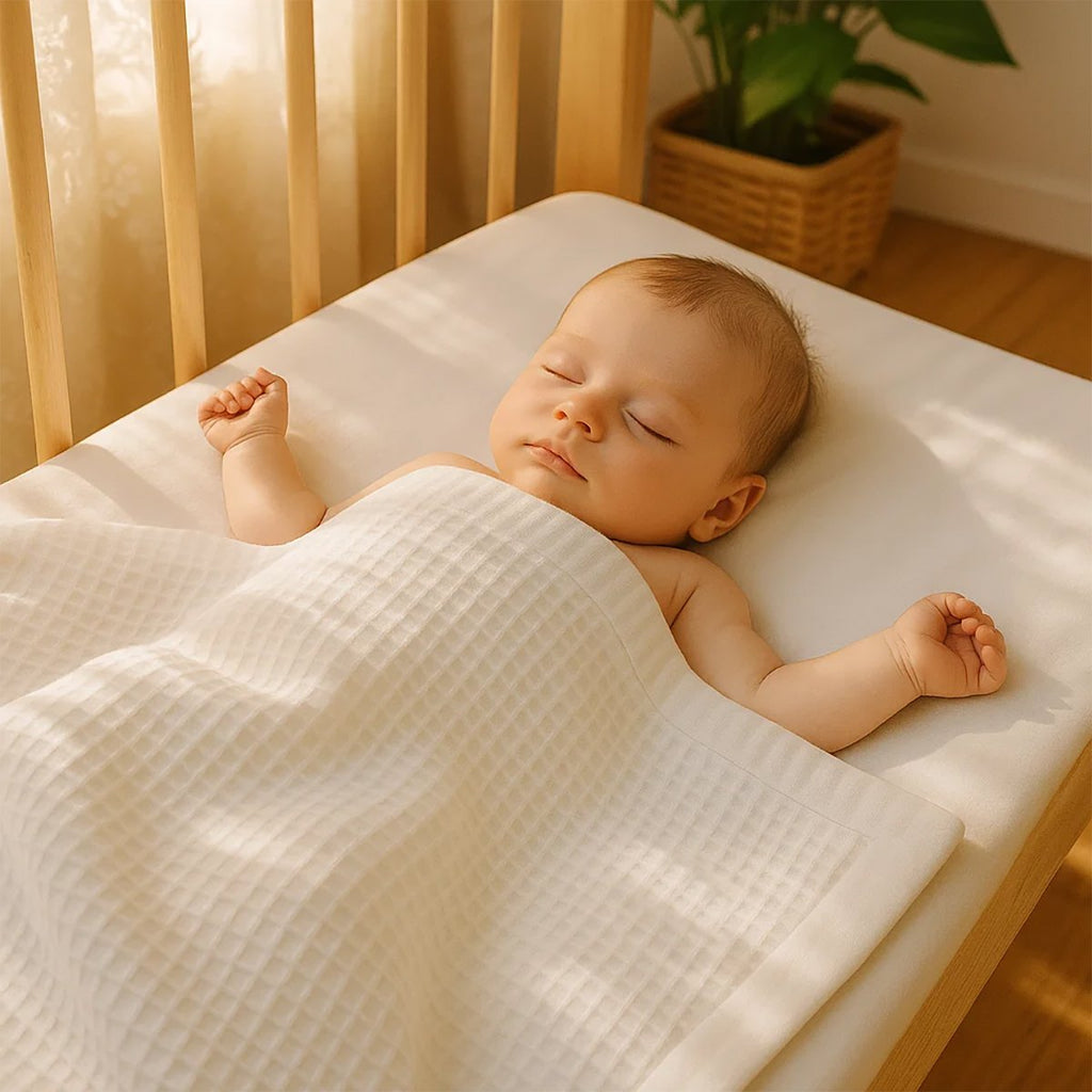 Couverture Nid d'Abeilles en Coton Bio Aiko