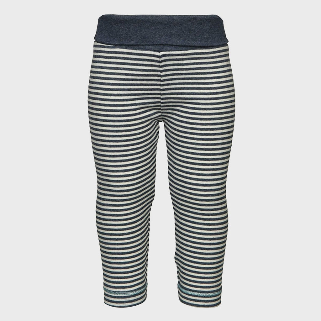 Legging Bébé en Coton Bio - Rayé Indigo