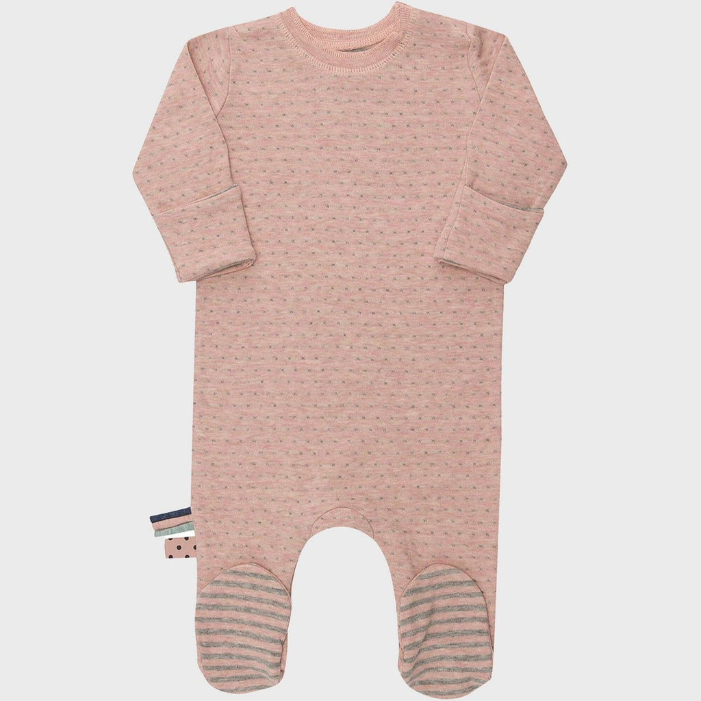 Pyjama Une-Pièce en Coton Bio - Rose mélangé