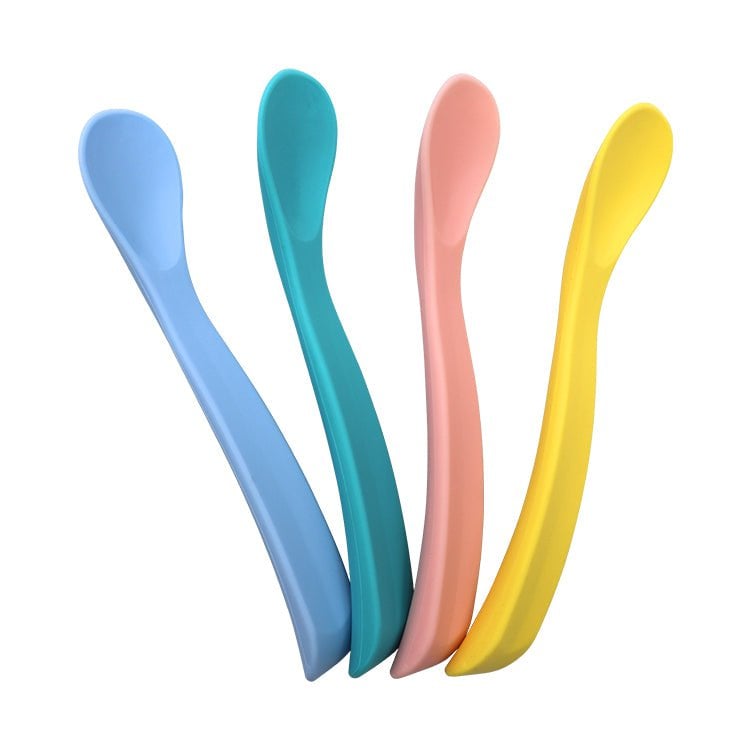Ensemble de cuillères courbées en silicone – 4 pièces