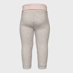 Legging Bébé en Coton Bio –  Rayures Rose