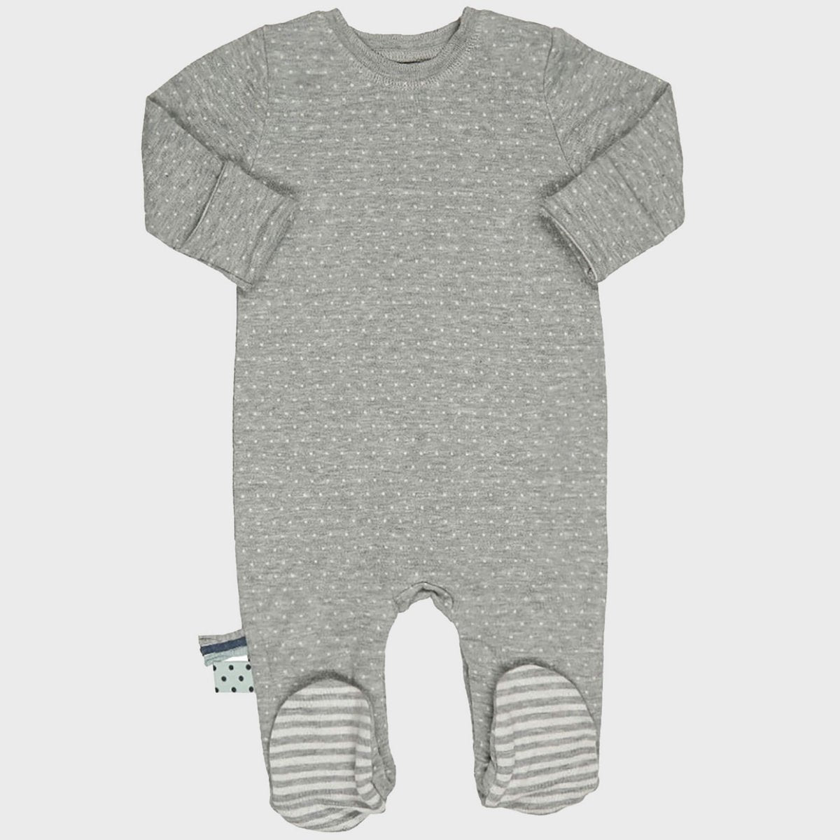 Pyjama Une-Pièce en Coton Bio - Gris mélangé