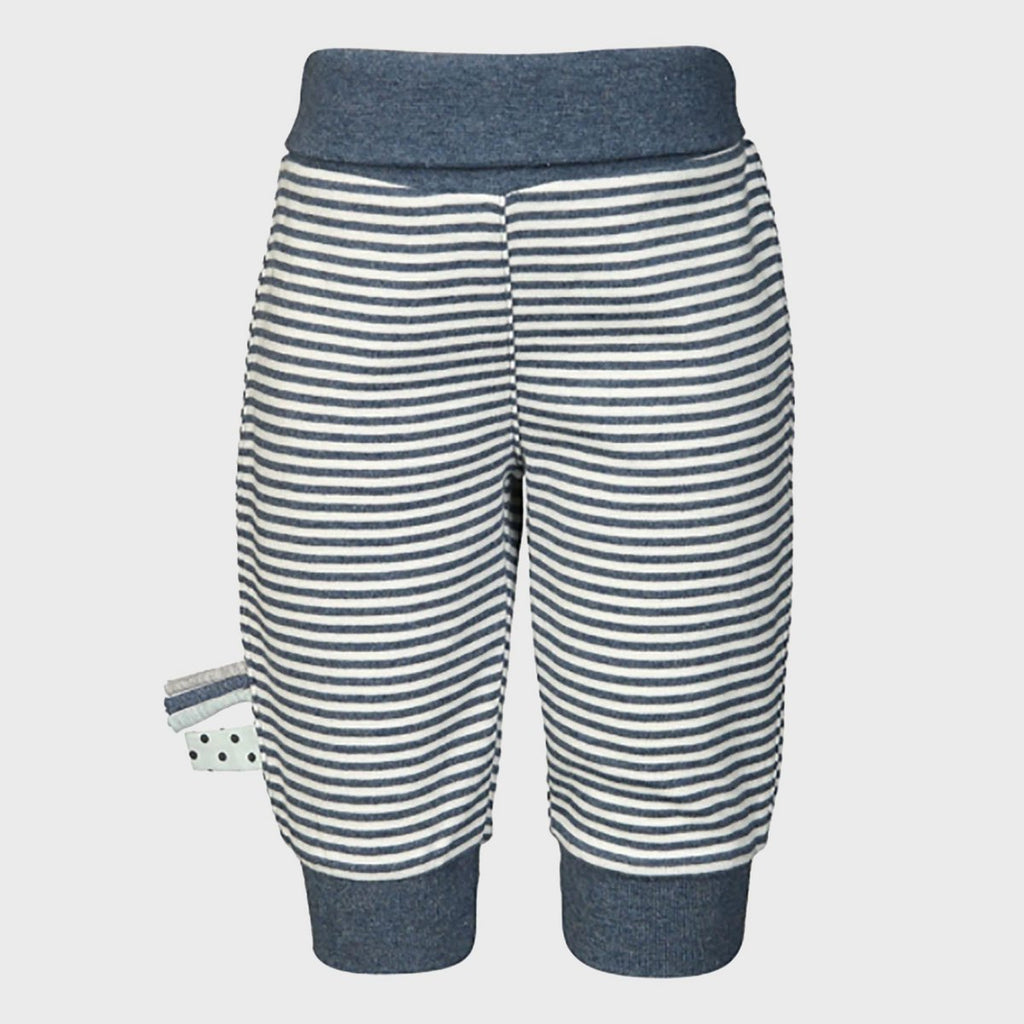 Pantalon Bébé en Coton Bio – Rayé Indigo