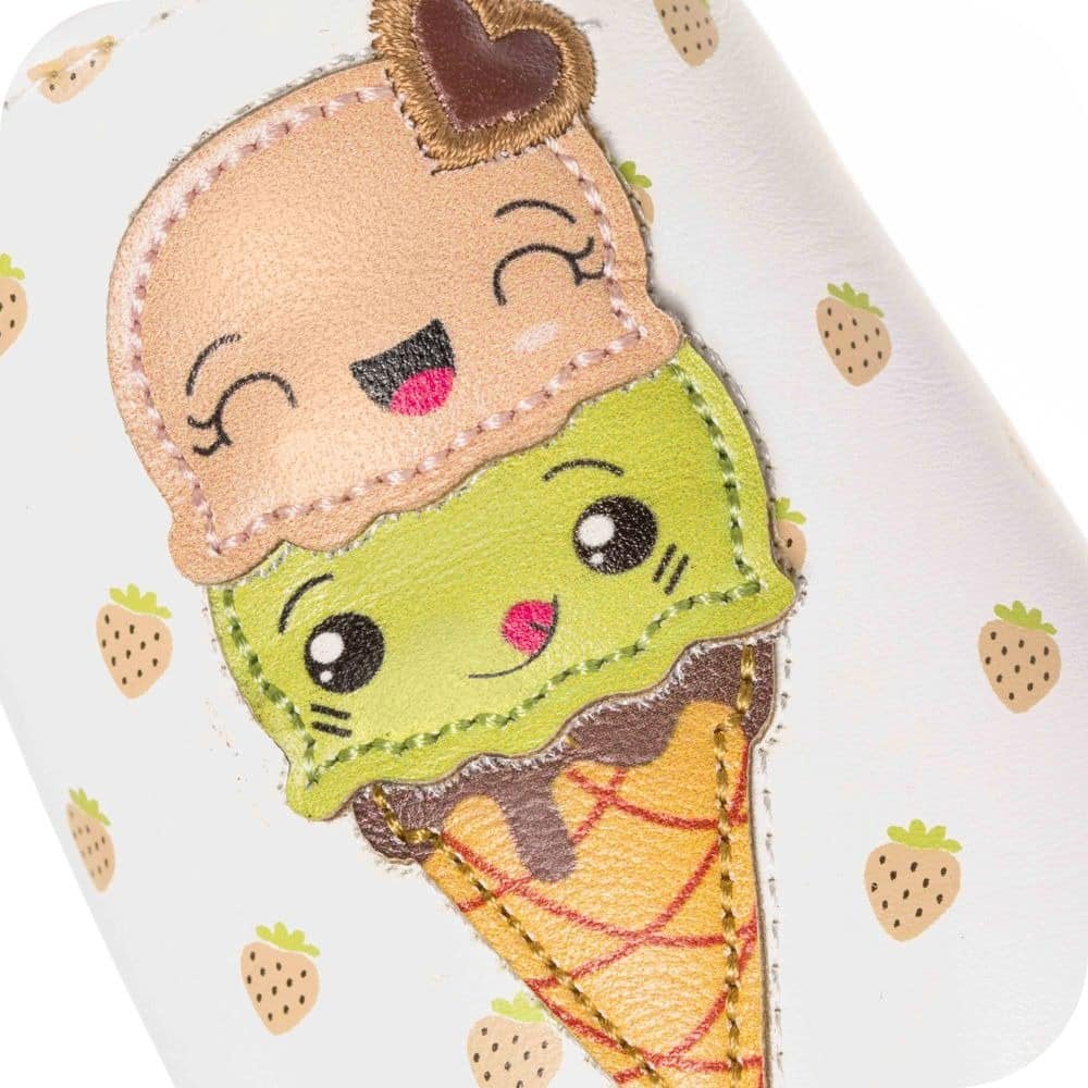 Chaussons bébé en cuir souple – Cornets de Glaces
