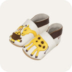 Chaussons bébé en cuir souple – Câlin de Girafe