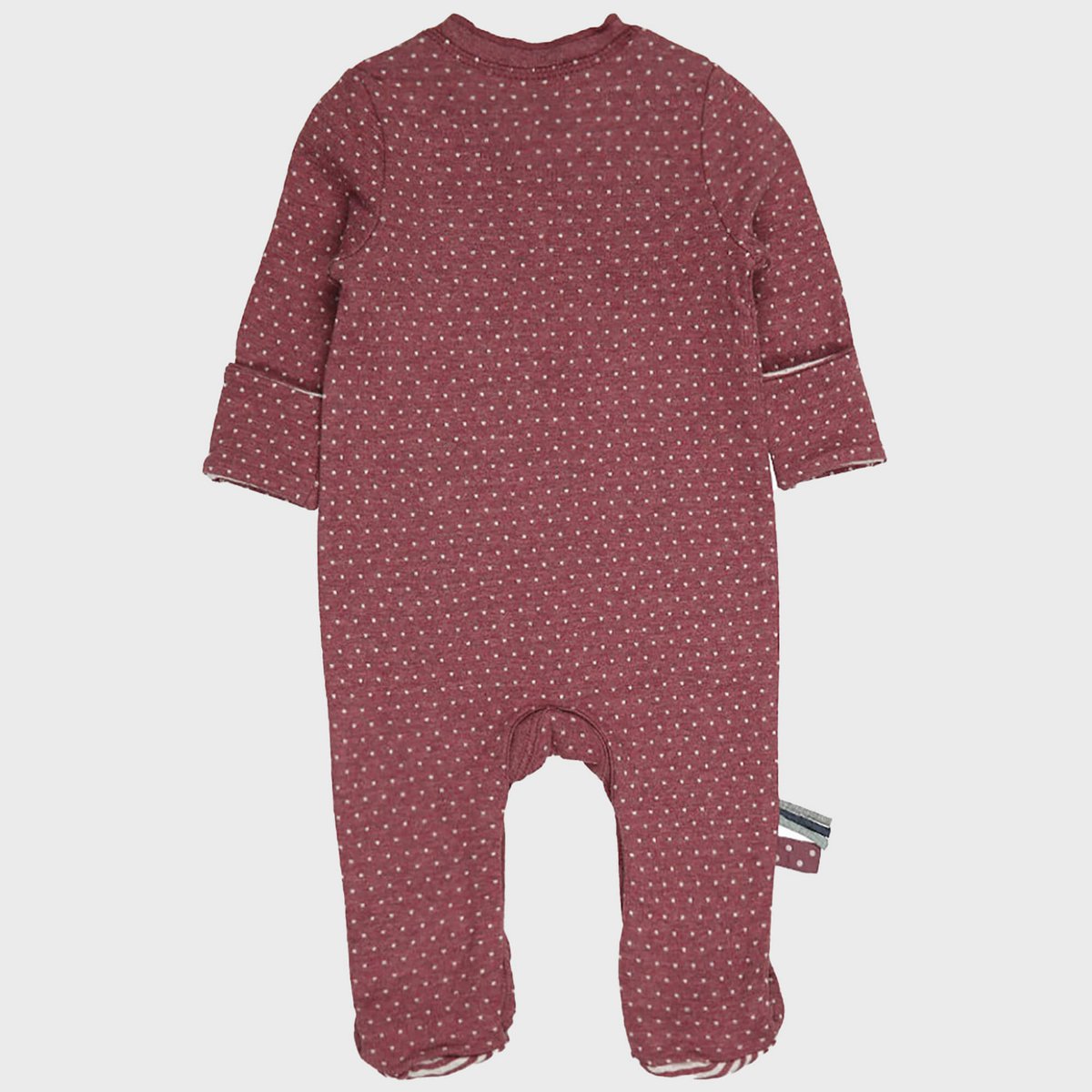 Pyjama Une-Pièce en Coton Bio – Bordeaux Mélange