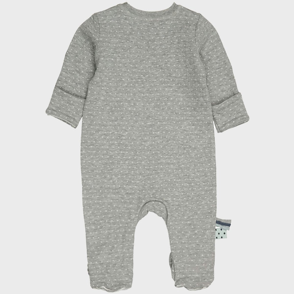 Pyjama Une-Pièce en Coton Bio - Gris mélangé