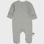 Pyjama Une-Pièce en Coton Bio - Gris mélangé