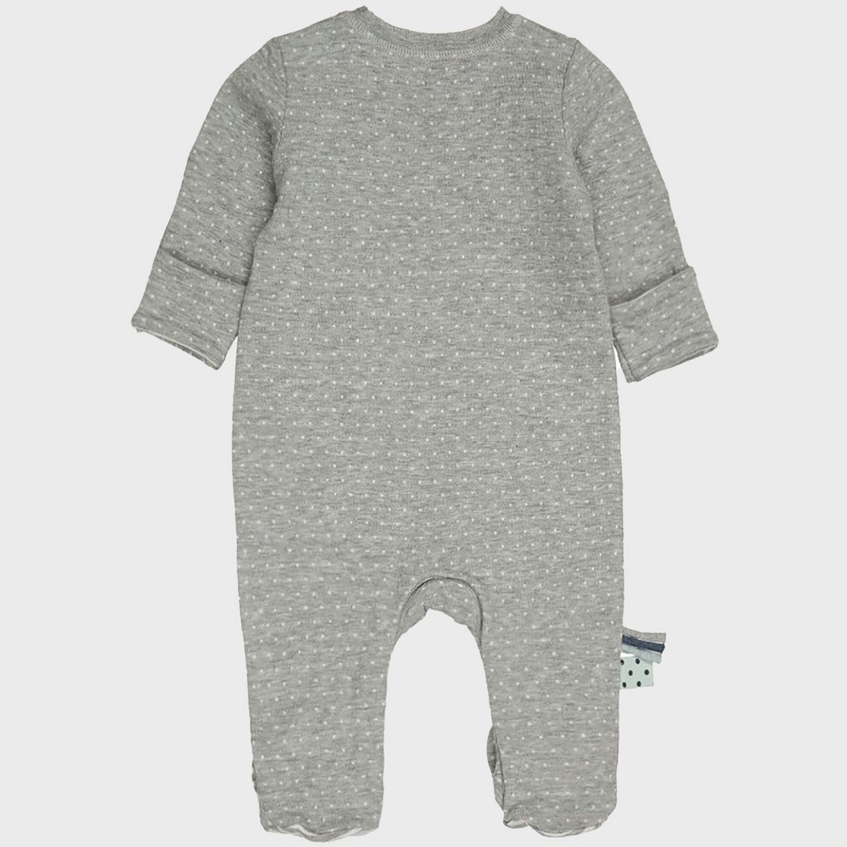 Pyjama Une-Pièce en Coton Bio - Gris mélangé