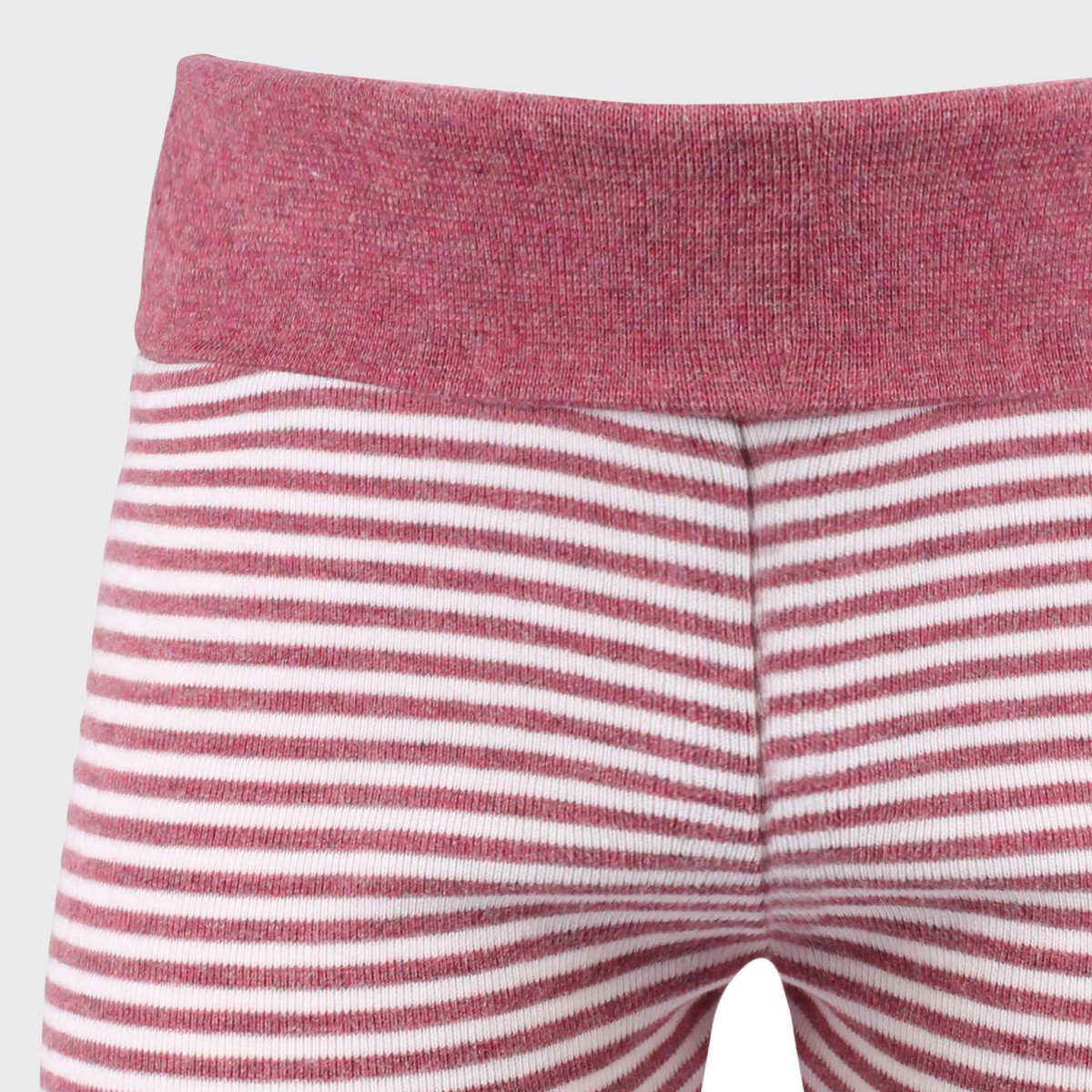 Legging Bébé en Coton Bio – Bordeaux & Rayures Écru